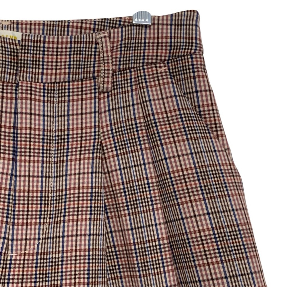 Anthropologie Maeve The Avery Pleated Wide-Leg Trousers: Plaid Edition | Size 0 - Picture 8 of 13